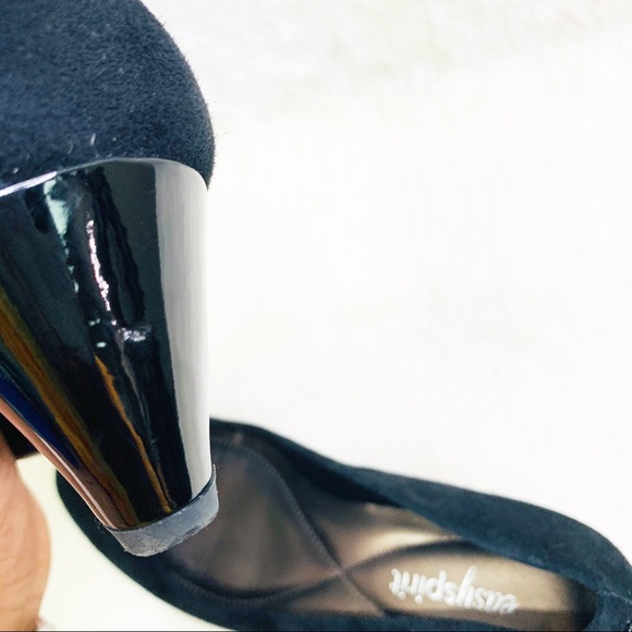 Easy Spirit Solna Black Suede Wedge Heels Size 6 - Picture 8 of 11